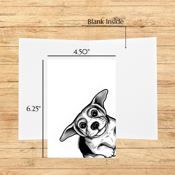 Whimsical Beagle Blank Notecards with Peel and Stick Envelopes - Picture 5 of 11